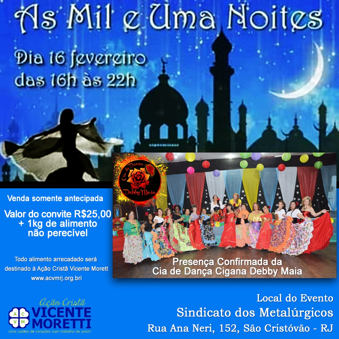 As Mil e Uma Noites - Festa Beneficente-Festa Beneficente Ação Cristã Vicente Moretti